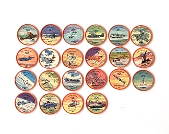 Vintage Jell-O Hostess Airplane Coins Orange Chips "Other"  You Pick 1960s Aviation History Advertising Collectible