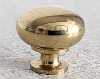 Vintage Brass Drawer Knobs, Set of 3 Gold Tone Furniture Hardware