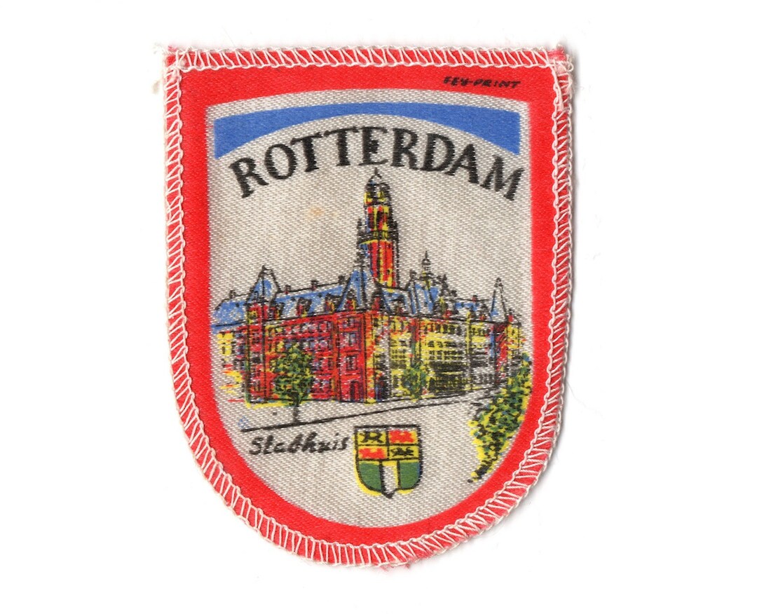 Rotterdam Stadhuis Embroidered Fabric Patch Unused Holland Etsy