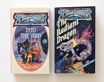 Spelljammer Into the Void and The Radiant Dragon Two Novel Set, TSR Nigel Findley and Elaine Cunningham, Forgotten Realms