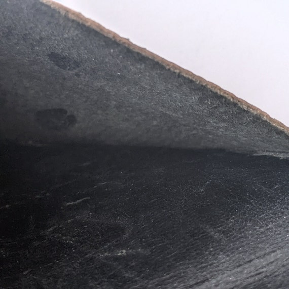 Minimalist Handmade Black Leather Fold Over Walle… - image 10