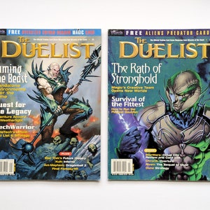 The Duelist Magazine, lot de 2 numéros, janvier 1998 et mars 1998, The Official Magic the Gathering Magazine