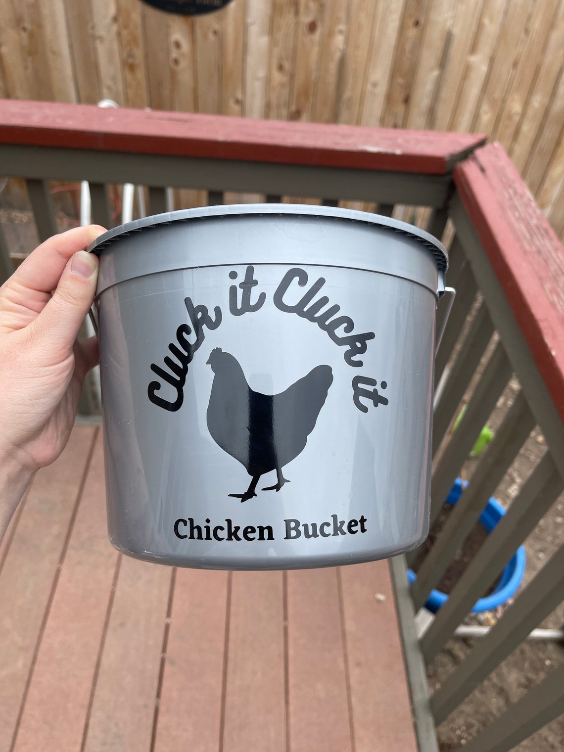 Cluck It Cluck It Chicken Bucket Vinyl Decal Sticker Chicken Etsy