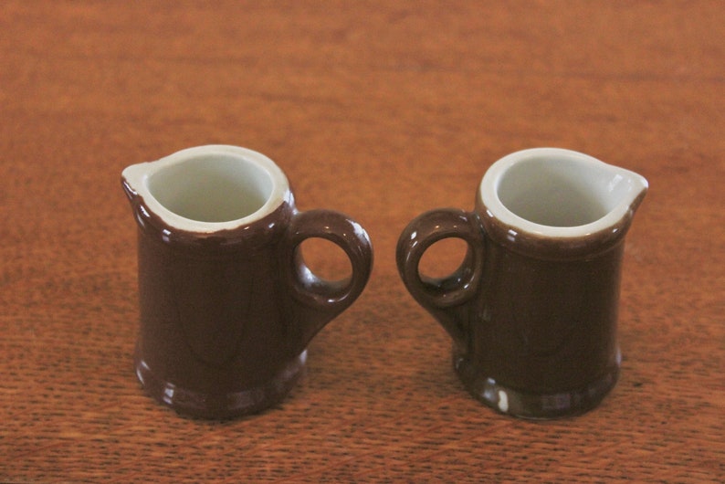 Vintage Hall China Individual Creamers/ Pitchers Brown Etsy