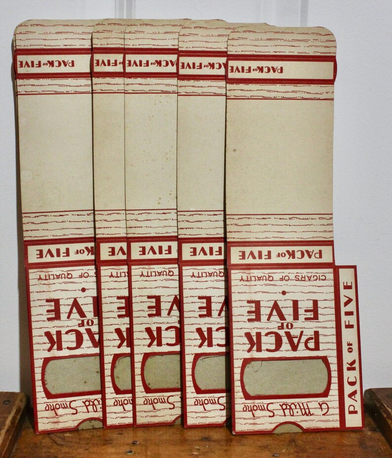 Old Factory Stock Cardboard Cigar Boxes Unfolded Store Boxes Etsy