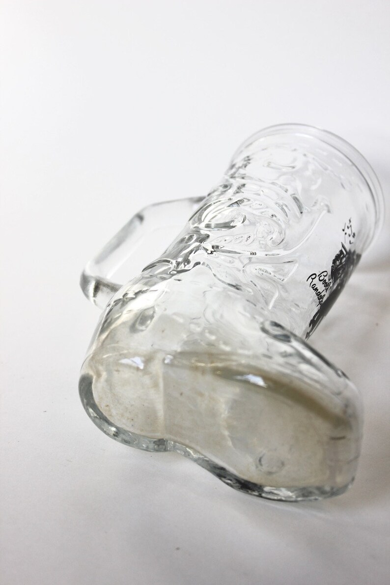 Vintage Bootshaped Beer Glass Mug Boots Randolph Bar Decor Etsy