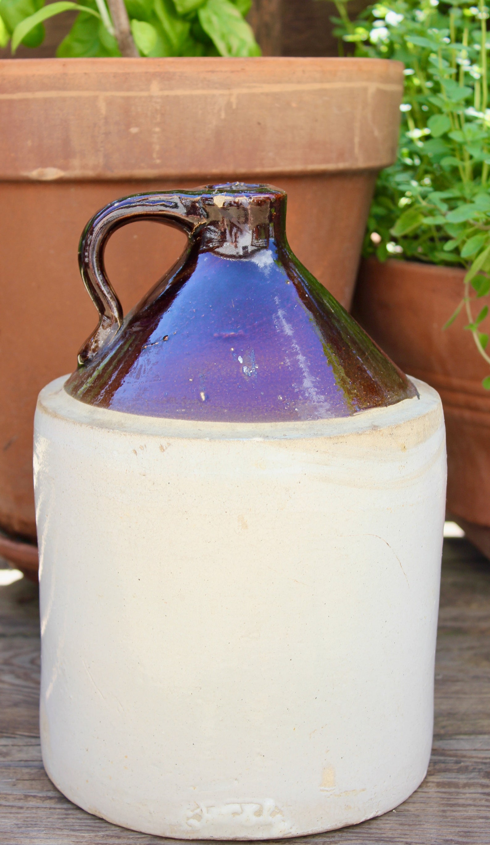 Antique 2Toned Stoneware Jug Molasses Jug Moonshiners Jug Etsy