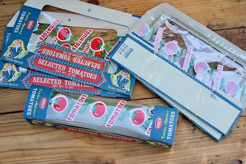 Vintage Unused Cellophane Window Grocery Store Tomato Boxes Etsy