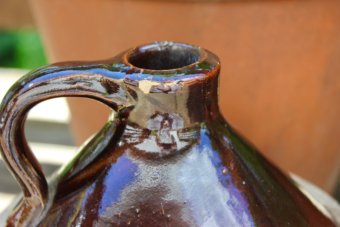 Antique 2Toned Stoneware Jug Molasses Jug Moonshiners Jug Etsy