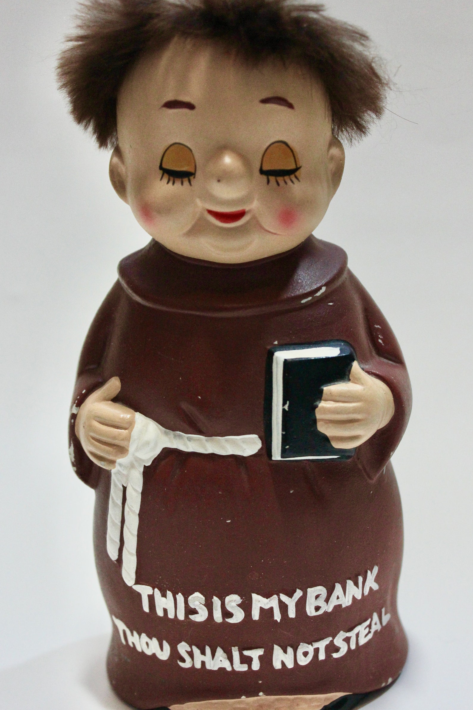 Vintage Ceramic Monk Bank Made in Japan Collectible Kitsch Etsy
