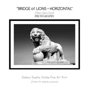 Lion Statue, Lion Print, St. Augustine, Bridge of Lions, Ponce De Leon, Big Cat, Florida Photography, travel photo, 16x24 Photo, 11x14 Print