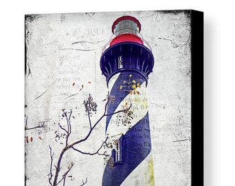 Lighthouse Wall Art, Lighthouse Print, Lighthouse Photo, Nautical Photo, Beach Home Decor, St Augustine, Florida, matte, Lighthouse Canvas,