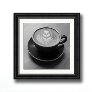 Coffee Print, Coffee Lover Gift, Coffee Photography, Coffee Art, Coffee Addict, Espresso Photo, Cafe Photo, Cappuccino, Black and White