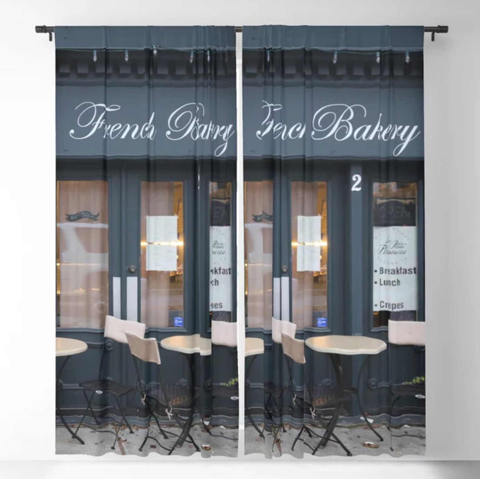 Cafe Curtains Paris Curtains French Bakery Window Curtains Etsy