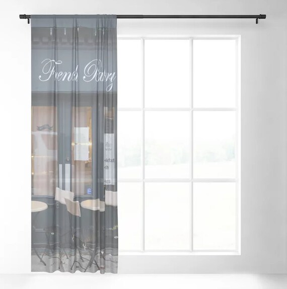 Cafe Curtains Paris Curtains French Bakery Window Curtains Etsy