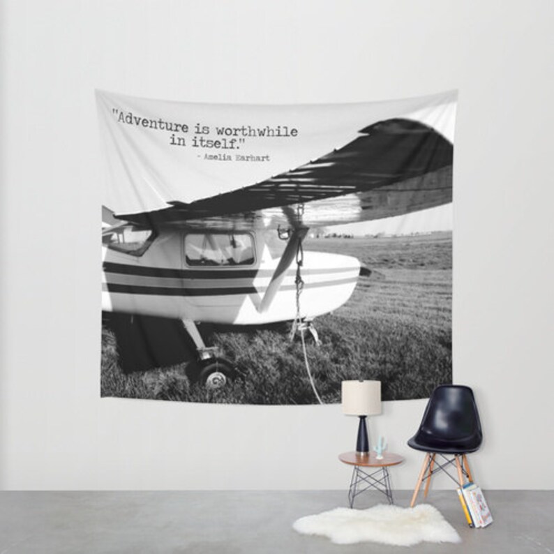 Fathers Day Airplane Tapestry Adventure Tapestry | Etsy