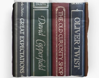 Book Duvet Cover, Book Comforter, Charles Dickens, Book Lover, Writer, Book Gift, Duvet, Library, Bedspread, Book Decor, Book Bedding, Novel