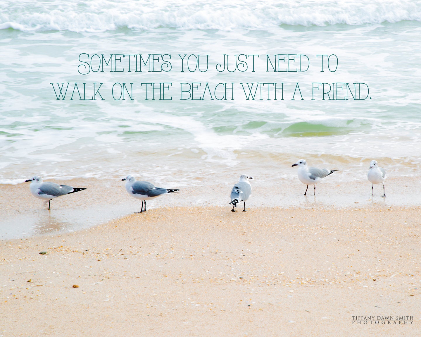 Friendship Quote Beach Print Beach Birds Ocean Print - Etsy