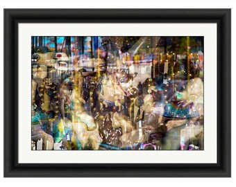 The Horse Race Limited Edition Print, Giclee Fine Art Print, multiple exposure, Canvas gallery Wrap, metal print, art collector, carnival