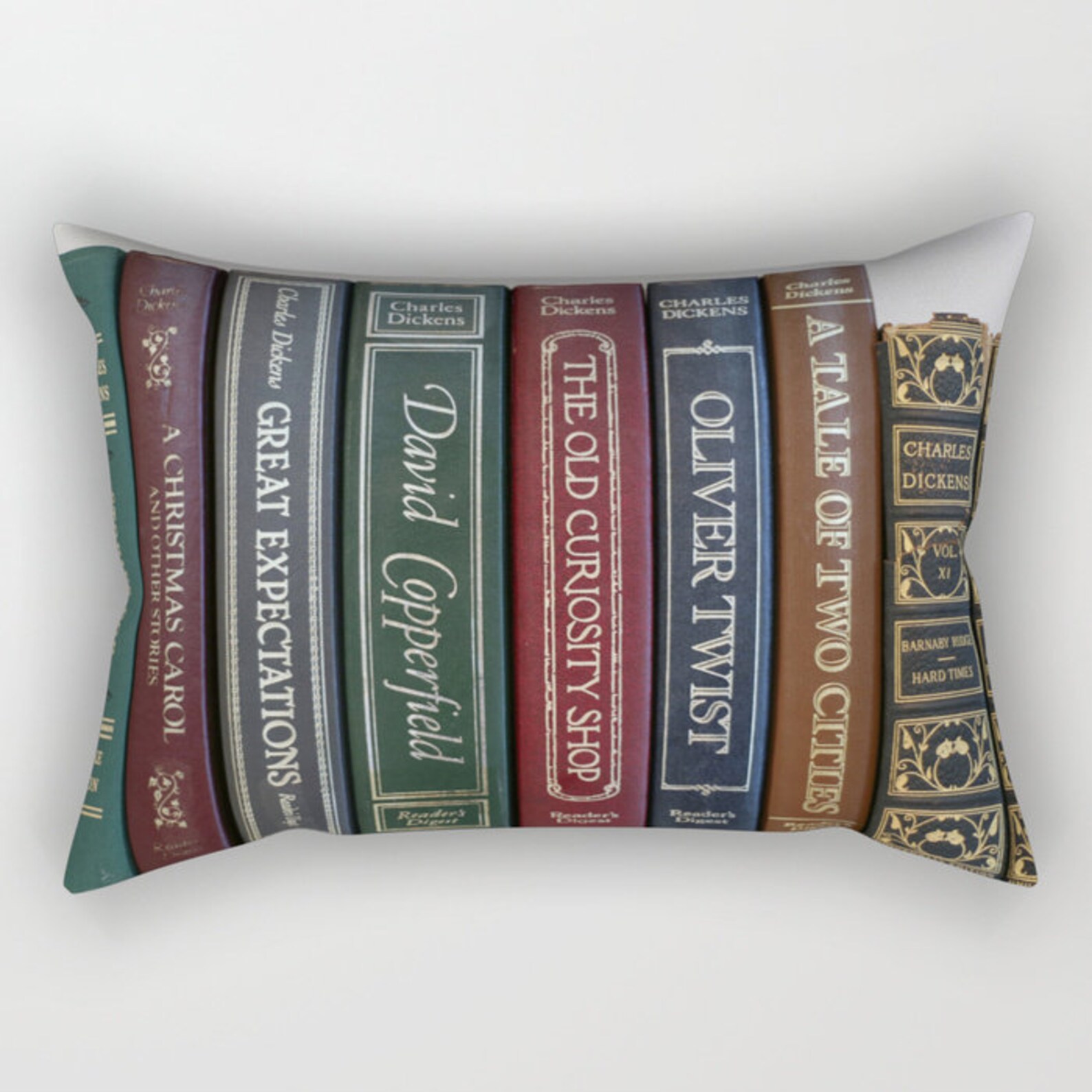Dickens Pillow, Books Pillow Cover, Book Throw Pillow, Charles Dickens, Literature Pillow, Book