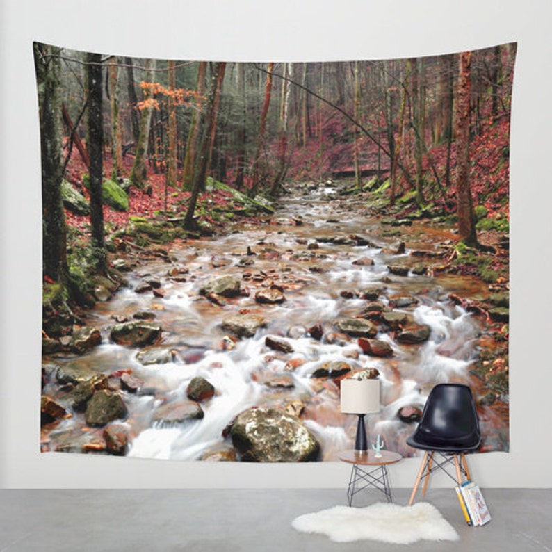 Creek Tapestry River Tapestry Woods Tapestry Woodland Etsy