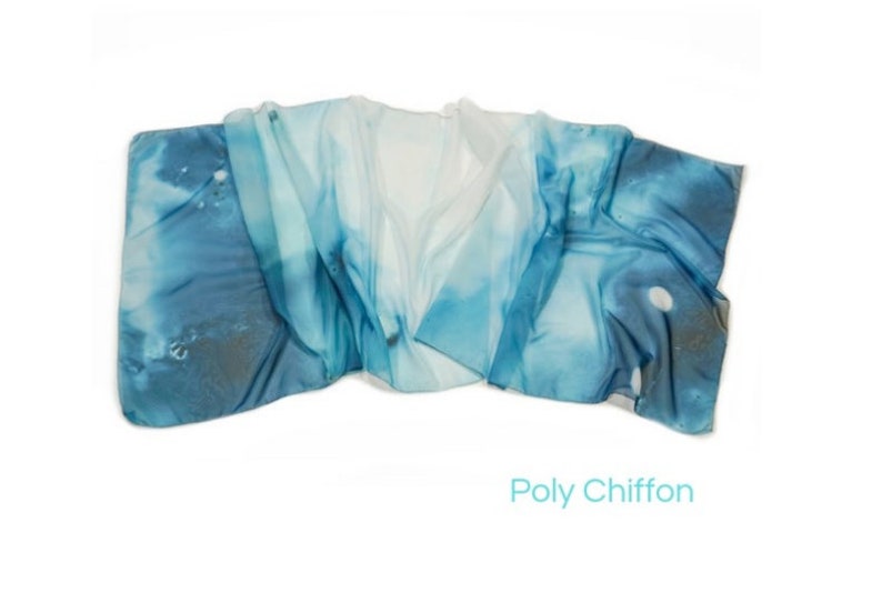 Cherry Blossom Scarf, Mint Blue Scarf, Pink Scarf, Tree Scarf, Spring Scarf, Cherry Blossom Wrap, pink and blue scarf, wearable art, vegan image 5