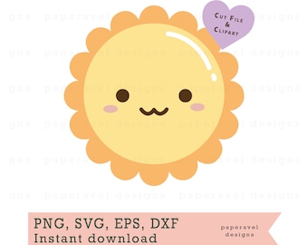 Cute Sun Clipart, Cute Sun Svg, Cute Sun Png, Sun Sublimation, Sun Design, Sun Svg, Sun Png, Sun Vector, Summer Svg, Happy Sun Clipart, Svg