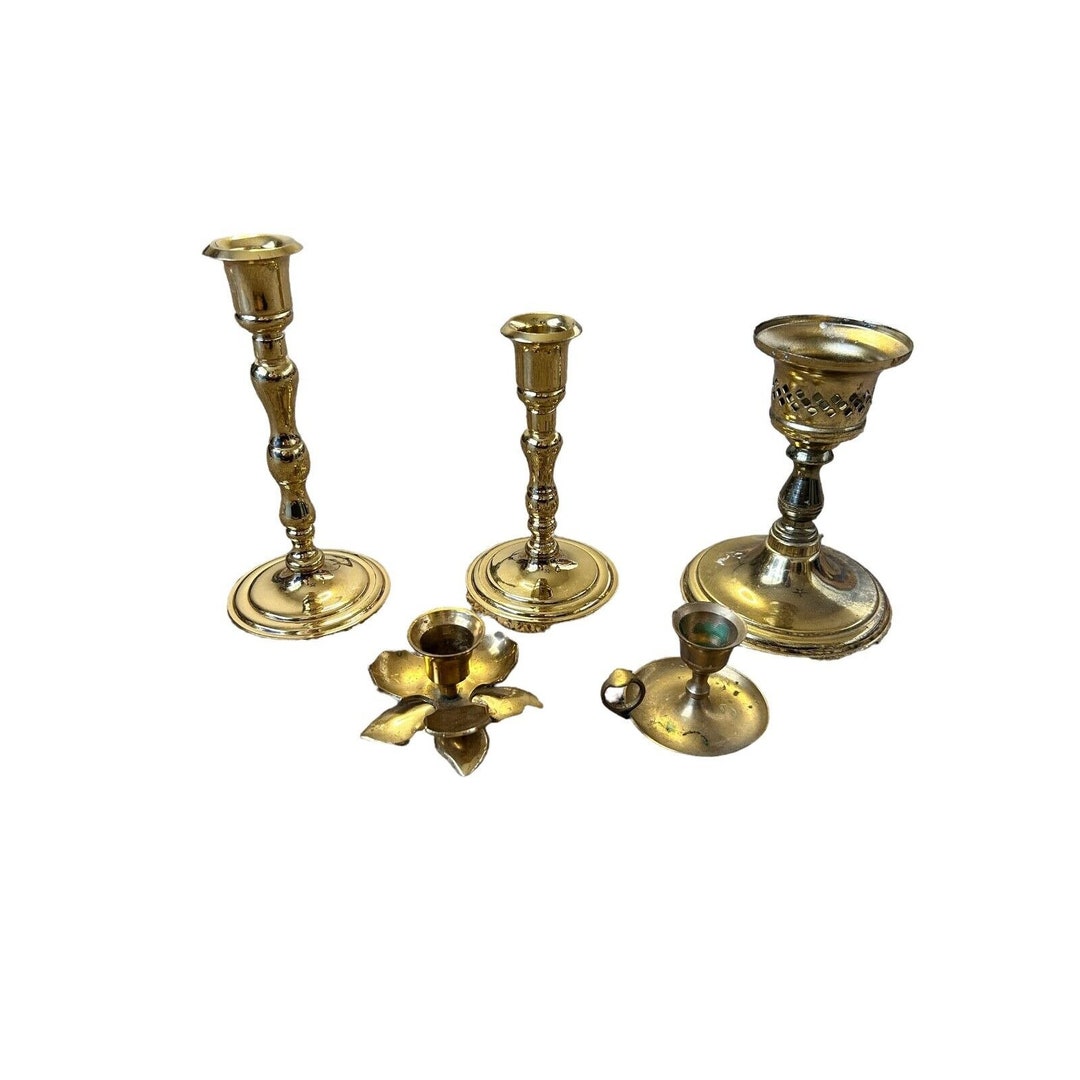 Vintage Brass Candlesticks Holder Wedding Home Decor Lot Etsy