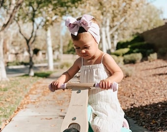 Lilac Purple Bow Headband, Big Bows, Baby Girl Head Wrap