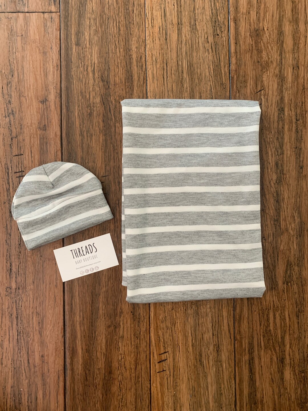 Boy Swaddle Hat Set, Gray Stripes Baby Boy Swaddles, Stipe Blanket Etsy