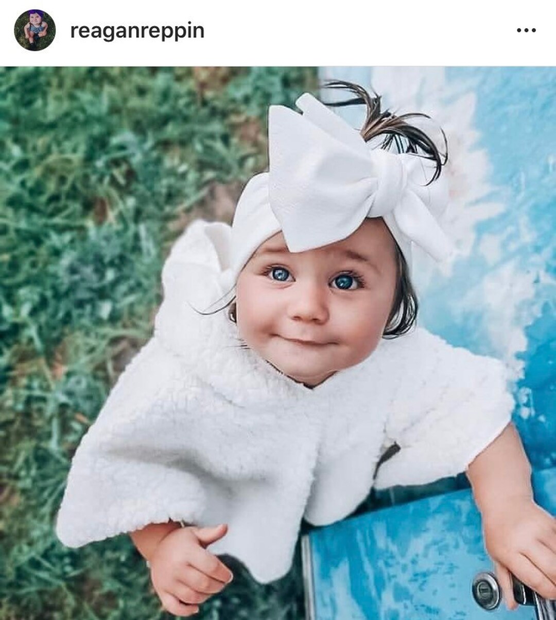 White Baby Bows Baby Headwrap Girl Head Wrap Bow Etsy