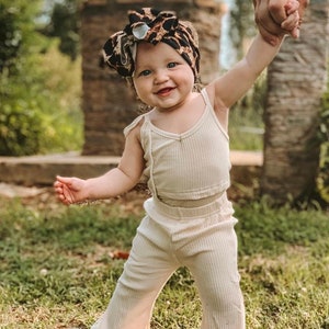 Cheetah Bow Headband, Leopard Head Wrap, Baby Girl Bows