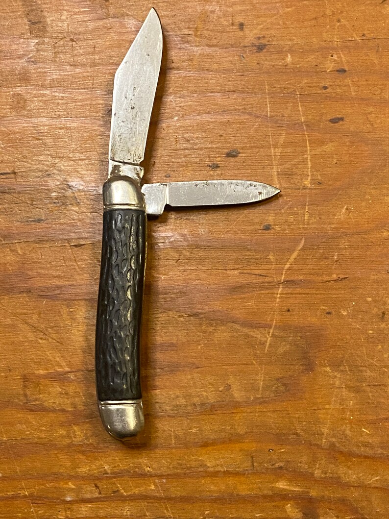 Black Handled Sabre Ireland 2 Bladed Pocket Knife Etsy