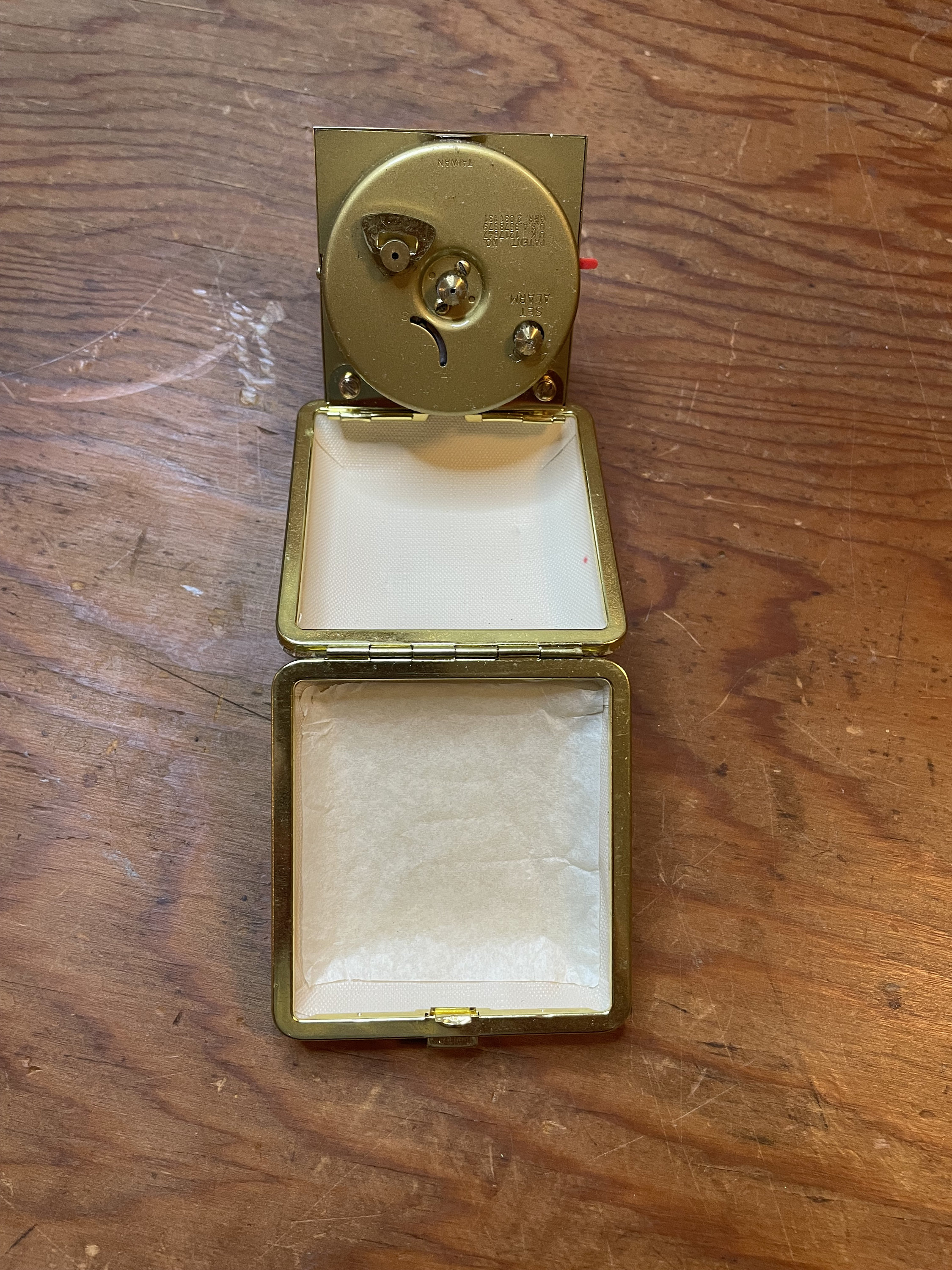 Vintage "Westclox" Folding Travel Alarm Clock Needs A Battery