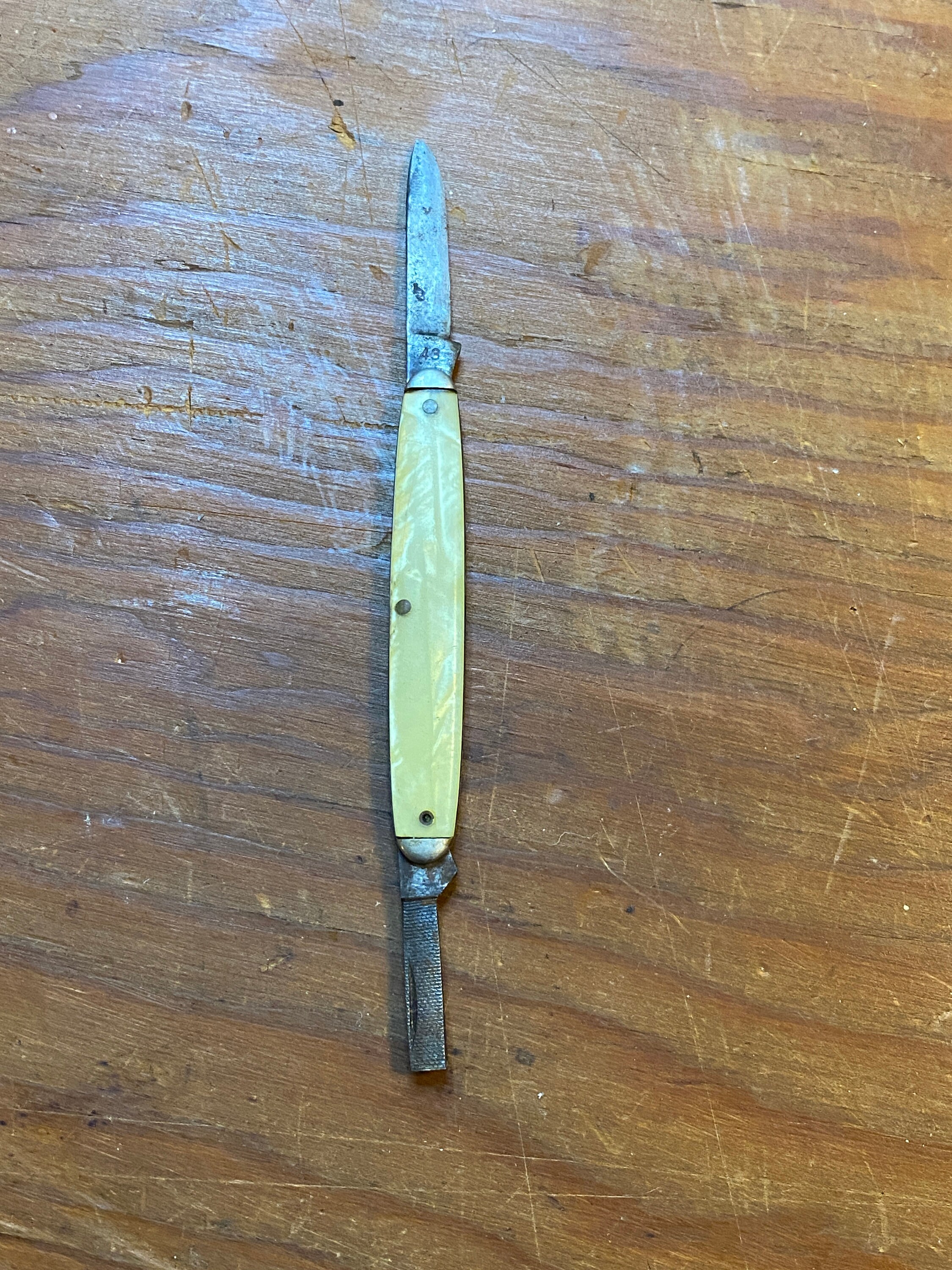 ドイツ製 ヴィンテージ レターオープナー デザートナイフ マザーオブパール