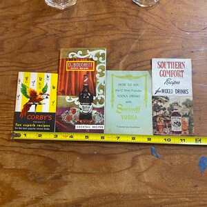 4 mixology booklets , cocktail recipe booklets