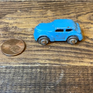 Small Steel toy car Blue Coupe