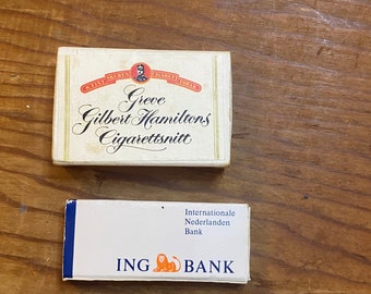2 European match boxes with matches