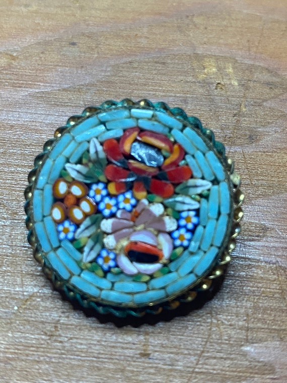 Italian Micro Mosaic Brooch