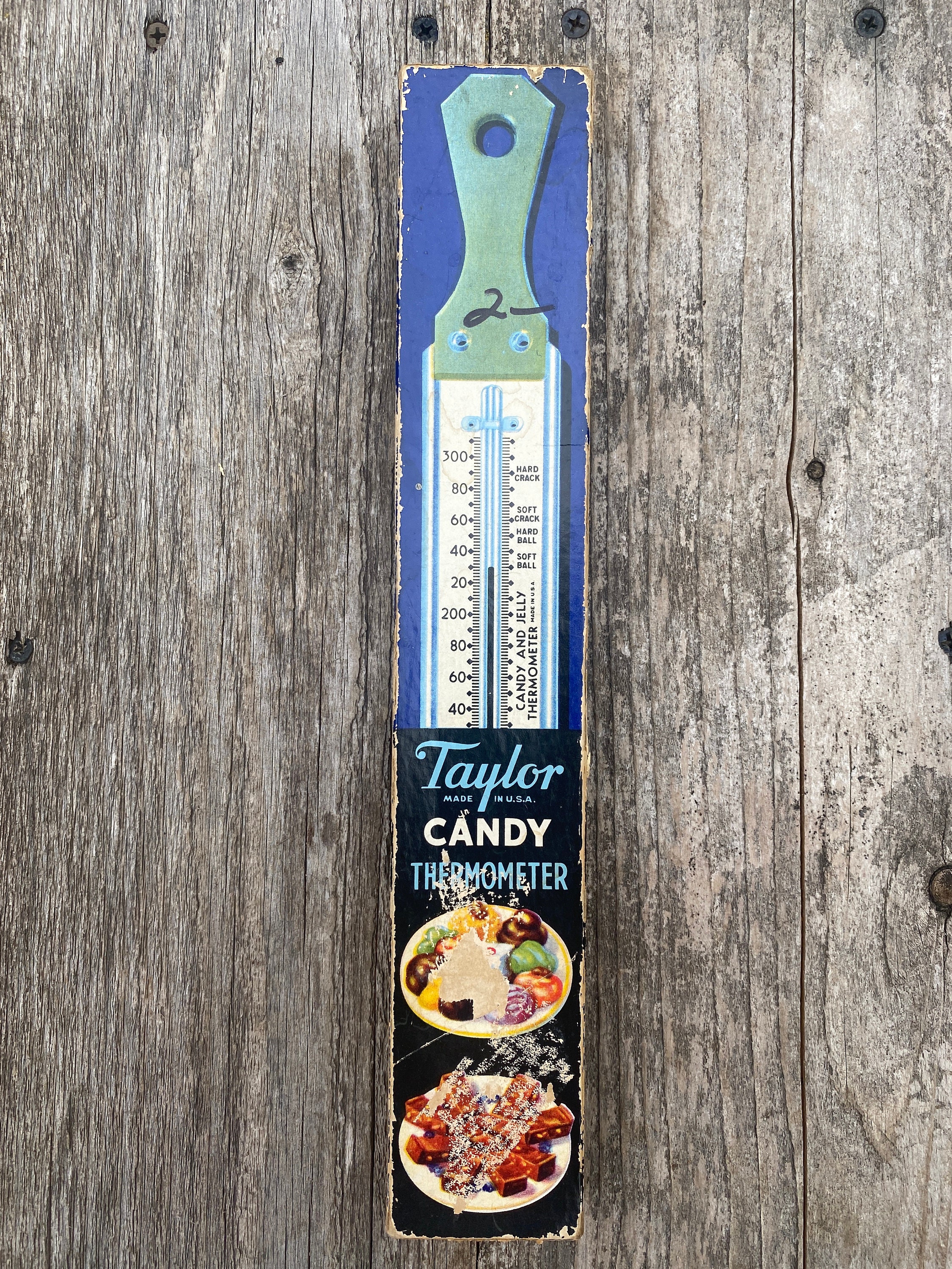 Vintage Taylor Deep Frying Thermometer, Vintage Red Wood Handle Cooking  Thermometer, Red Handled Retro Farmhouse Kitchen Tool With Box 