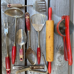 Kitchen Tools Utensil Mixed Lot Old Estate Find Drawer Unusual