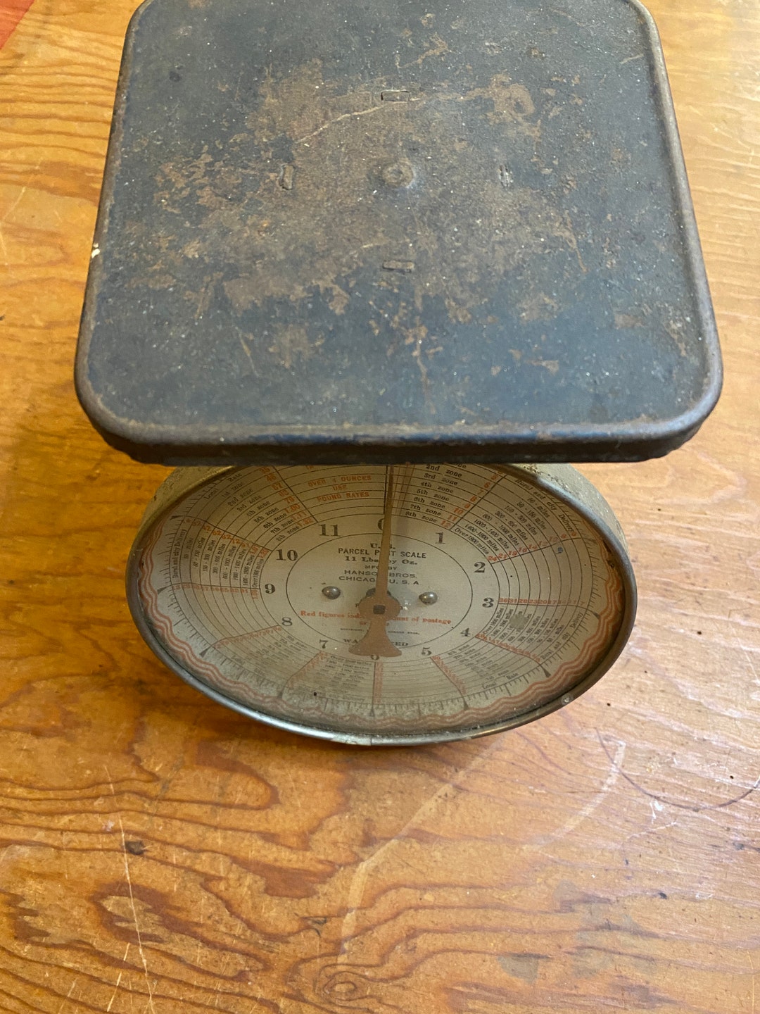 Old Fashioned Postage Scale for Weighing Packages for Mailing Decor for