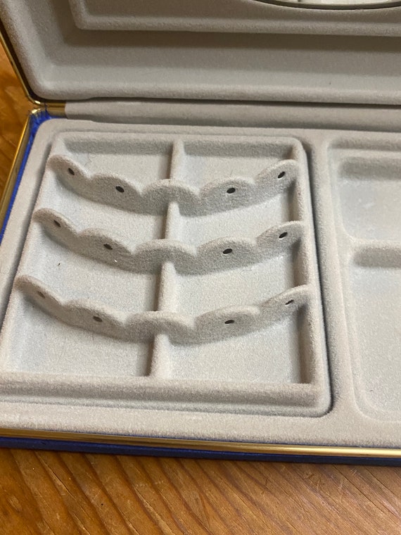 Royal Blue jewelry box dresser keepsake case fami… - image 4