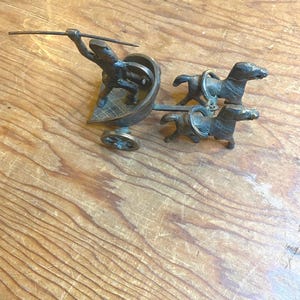 Brass Roman Chariot Figurine