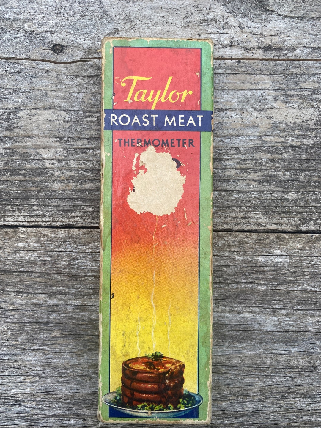 Vintage Taylor Roast Meat Thermometer 5936 W/box & Instructions 
