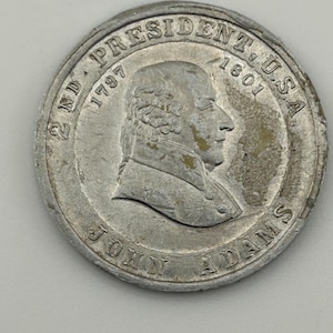 Vintage Cracker Jack-prismynt med president Andrew Johnson