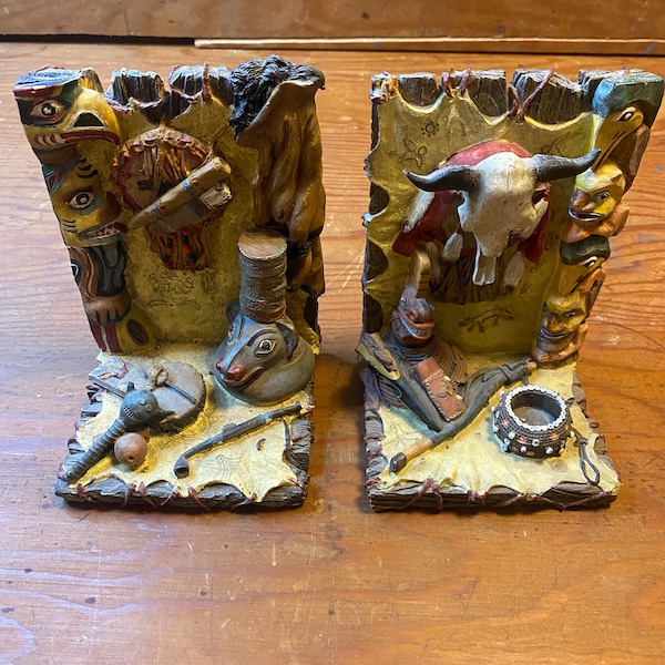 Native American themed Bookends