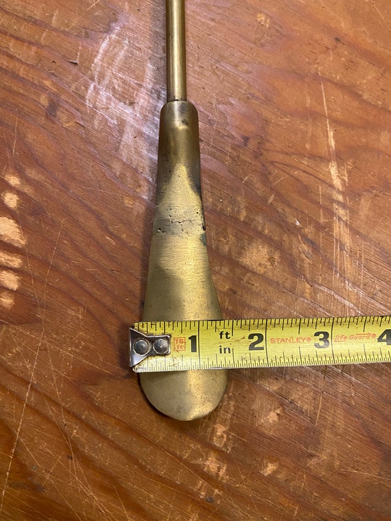 Long Brass Shoe Horn with Ship on one end - image 9