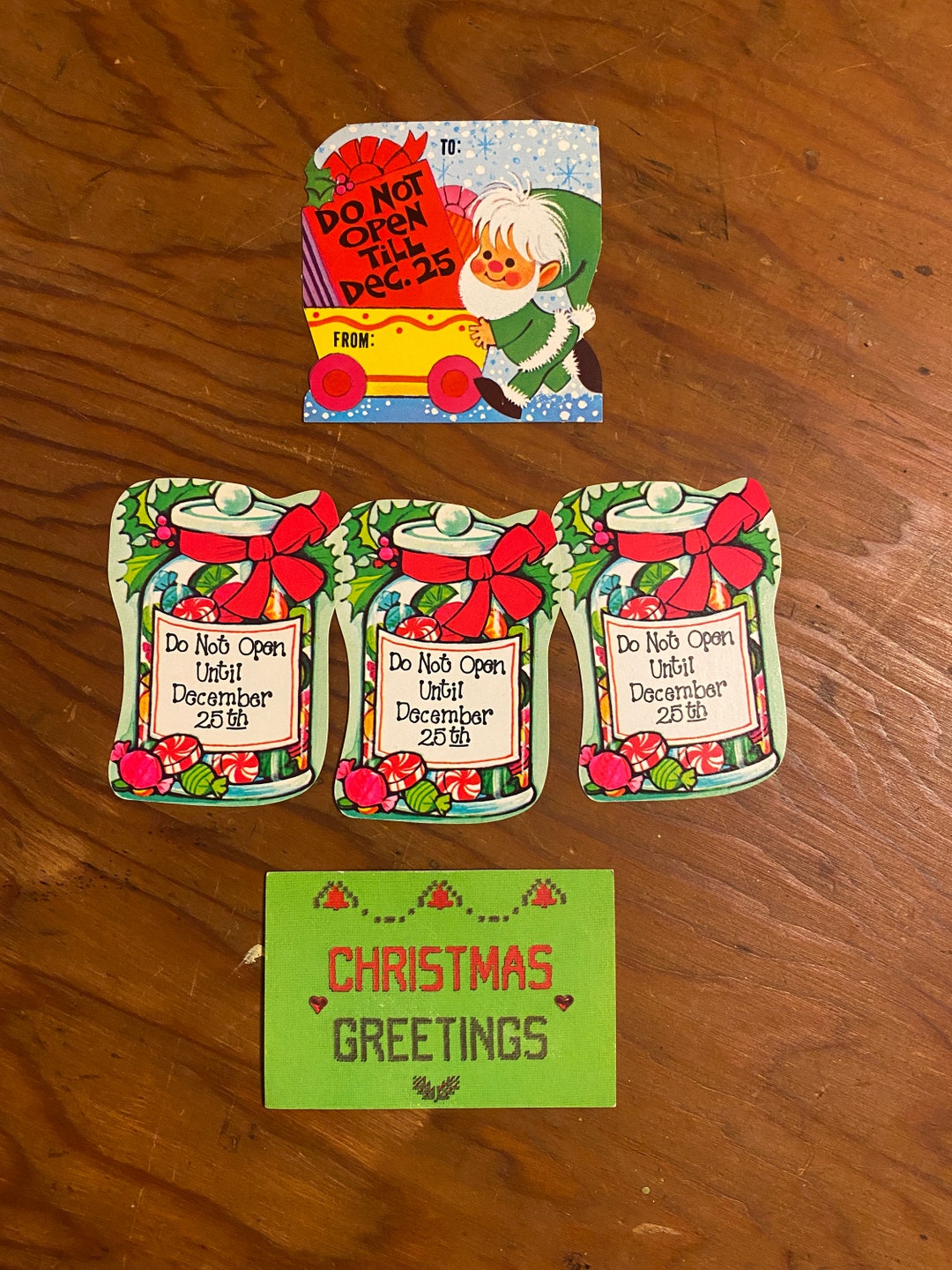 Set of 5 Christmas Gift Tags Etsy