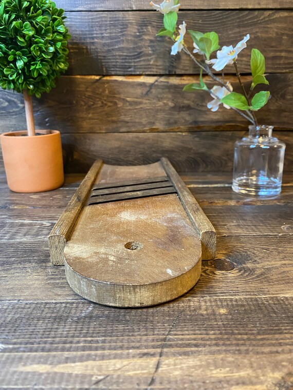 Coupe-mandoline ou chou en bois 4 couteaux 92 x 24 cm (rond) | bol
